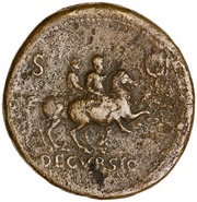 Sestertius - Nero DECVRSIO S C, Rome, 62-68 reverse image