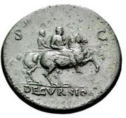 Sestertius - Nero DECVRSIO S C, Rome, 62-68 reverse image
