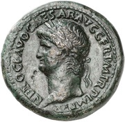 Sestertius - Nero DECVRSIO S C obverse image