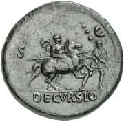 Sestertius - Nero DECVRSIO S C, Rome, 62-68 reverse image
