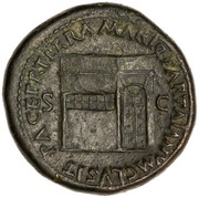 Sestertius - Nero PACE P R TERRA MARIQ PARTA IANVM CLVSIT S C, Rome, 62-68 reverse image