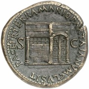 Sestertius - Nero PACE P R TERRA MARIQ PARTA IANVM CLVSIT S C, Rome, 62-68 reverse image