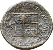 Sestertius - Nero PACE P R TERRA MARIQ PARTA IANVM CLVSIT S C, Rome, 62-68 reverse image