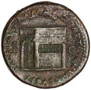 Sestertius - Nero PACE P R TERRA MARIQ PARTA IANVM CLVSIT S C, Rome, 62-68 reverse image