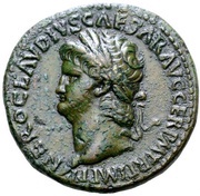 Sestertius - Nero PACE P R TERRA MARIQ PARTA IANVM CLVSIT S C obverse image