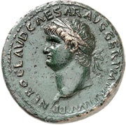Sestertius - Nero ROMA S C; Roma and Victory obverse image