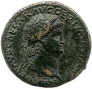Sestertius - Nero ROMA S C; Roma obverse image