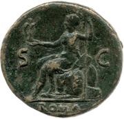 Sestertius - Nero ROMA S C; Roma, Rome, 62-68 reverse image