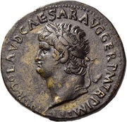 Sestertius - Nero ROMA S C; Roma and Victory obverse image