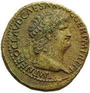 Sestertius - Nero PACE P R TERRA MARIQ PARTA IANVM CLVSIT S C obverse image