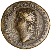 Sestertius - Nero PACE P R TERRA MARIQ PARTA IANVM CLVSIT S C obverse image