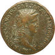 Sestertius - Nero PACE P R TERRA MARIQ PARTA IANVM CLVSIT S C obverse image