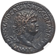 Sestertius - Nero ROMA S C; Roma and Victory obverse image