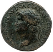 Sestertius - Nero ROMA S C; Roma and Victory obverse image