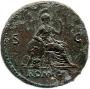 Sestertius - Nero ROMA S C; Roma, Rome, 62-68 reverse image