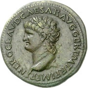 Sestertius - Nero ANNONA AVGVSTI CERES S C; Annona and Ceres obverse image