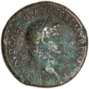 Sestertius - Nero ANNONA AVGVSTI CERES S C; Annona and Ceres obverse image