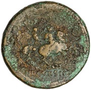 Sestertius - Nero DECVRSIO S C, Rome, 62-68 reverse image