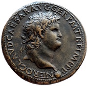Sestertius - Nero DECVRSIO S C obverse image