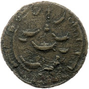 Sestertius - Nero PORT AVG S C; Neptune and Tiber, Rome, 62-68 reverse image