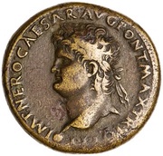 Sestertius - Nero ANNONA AVGVSTI CERES S C; Annona and Ceres obverse image