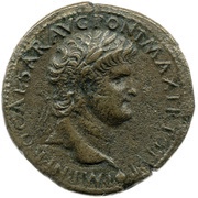 Sestertius - Nero S C; Mars, Pax, and Victory obverse image