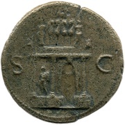 Sestertius - Nero S C; Mars, Pax, and Victory, Rome, 62-68 reverse image