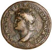 Sestertius - Nero S C; Mars, Pax, and Victory obverse image