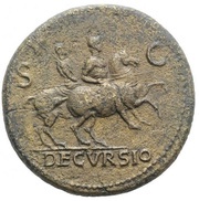 Sestertius - Nero DECVRSIO S C, Rome, 62-68 reverse image