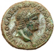 Sestertius - Nero S C; Mars, Pax, and Victory obverse image