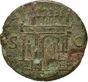 Sestertius - Nero S C; Mars, Pax, and Victory, Rome, 62-68 reverse image