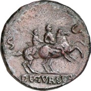 Sestertius - Nero DECVRSIO S C, Rome, 62-68 reverse image