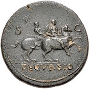 Sestertius - Nero DECVRSIO S C, Rome, 62-68 reverse image