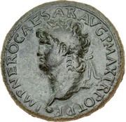 Sestertius - Nero DECVRSIO S C obverse image