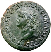 Sestertius - Nero PACE P R TERRA MARIQ PARTA IANVM CLVSIT S C obverse image
