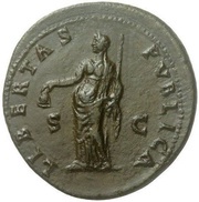 Sestertius - Galba LIBERTAS PVBLICA S C; Libertas, Rome, 68-69 reverse image