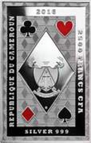 2500 Francs Queen of Clubs obverse image