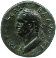 Sestertius - Galba ROMA S C; Roma obverse image