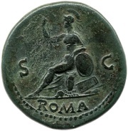 Sestertius - Galba ROMA S C; Roma, Rome, 68-69 reverse image