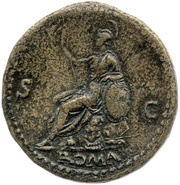 Sestertius - Galba ROMA S C; Roma, Rome, 68-69 reverse image