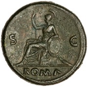 Sestertius - Galba ROMA S C; Roma, Rome, 68-69 reverse image