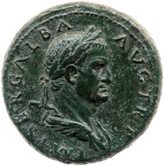 Sestertius - Galba ROMA S C; Roma obverse image
