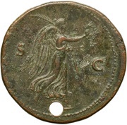 Sestertius - Galba S C; Victory, Rome, 68-69 reverse image