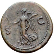Sestertius - Galba S C; Victory, Rome, 68-69 reverse image