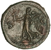 Sestertius - Galba S C; Victory, Rome, 68-69 reverse image