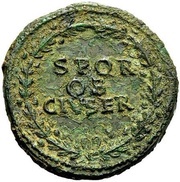 Sestertius - Galba S P Q R O B CIV SER, Rome, 68-69 reverse image