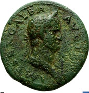 Sestertius - Galba S P Q R O B CIV SER obverse image