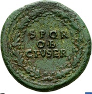 Sestertius - Galba S P Q R O B CIV SER, Rome, 68-69 reverse image