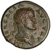 Sestertius - Galba S P Q R O B CIV SER obverse image
