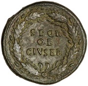 Sestertius - Galba S P Q R O B CIV SER, Rome, 68-69 reverse image